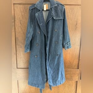 NWT Gap Ultrasoft Denim Trench Coat